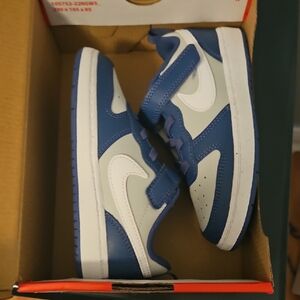 Kids Blue and White Sneakers